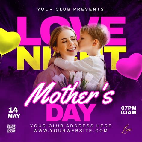 Mother S Day Party Flyer Template Postermywall