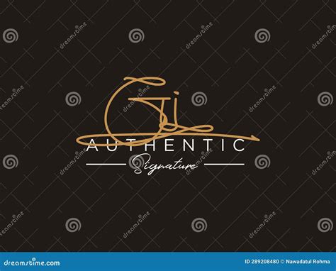 Letter Gi Signature Logo Template Vector Cartoondealer