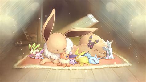 Pokemon Cute Eevee And Pikachu