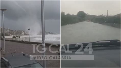 Maltempo Tromba D Aria A Crotone Strade Allagate In Provincia Video