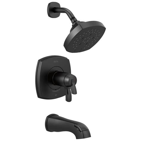 Delta Stryke Matte Black 2-handle Bathtub and Shower Faucet at Lowes.com