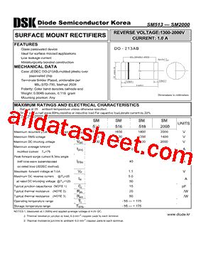 Sm Datasheet Pdf Diode Semiconductor Korea