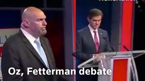 Fetterman Oz Face Off In Pennsylvania Senate Debate Youtube