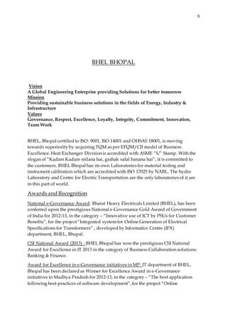 Bhel Report Nikhil Pdf