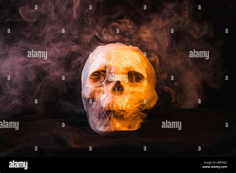 Smoky Skull Packed Plastic Bag Stock Photo Alamy