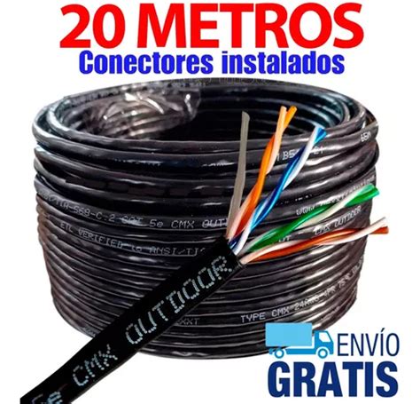 Rollo De 20 Mts Cable Utp Cat5e Intemperie Outdoor Internet MercadoLibre