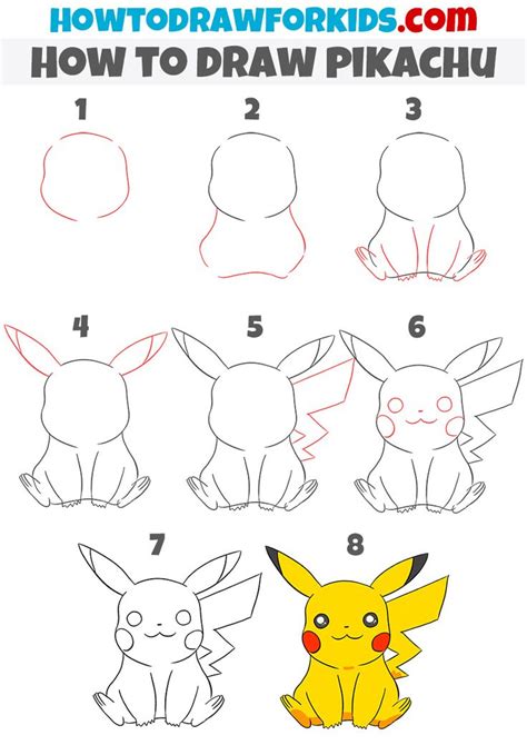 How to Draw Pikachu | Easy Drawing Tutorial For Kids | Pikachu drawing, Easy disney drawings ...