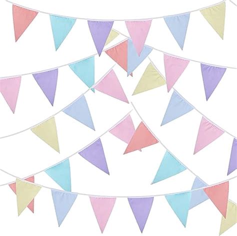 10M Fanions Pastel Guirlande Bannière Banderole Drapeaux Bunting Banner