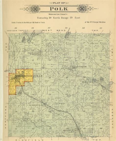 Plat Map Of Polk Township Map Or Atlas Wisconsin Historical Society