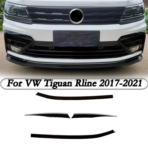 For Vw Tiguan Mk2 Rline 2017 2018 2019 2020 2021 Gloss Black Front Bumper Mesh Center Grille