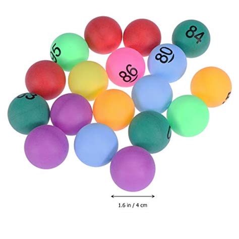 Toyvian Lottery Balls Assorted Color Ping Pong Balls Numbered Table