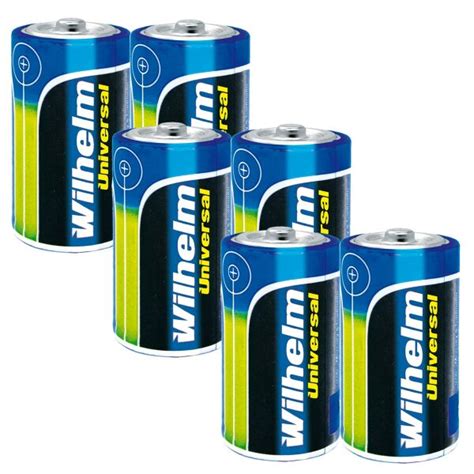 6 X Mono Wilhelm Batterien Alkaline LR20 1 5V 7 78