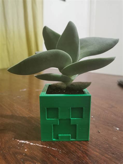 Minecraft Creeper Planter Etsy