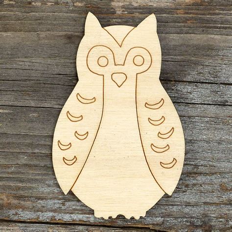 X Wooden Owl Perching Craft Shape Mm Plywood Comic Cute Etsy Uk