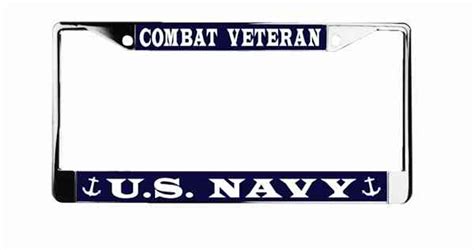 Purple Heart Combat Wounded Metal License Plate Frame