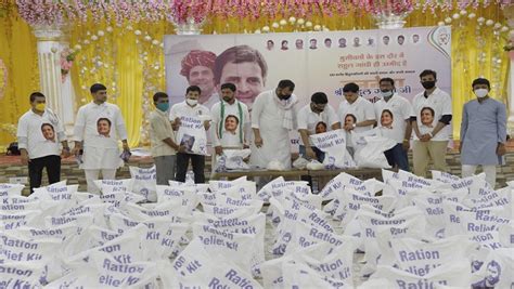 On Rahul Gandhi S Birthday Youth Congress Organises Vaccine Camps Distributes Ration Kits