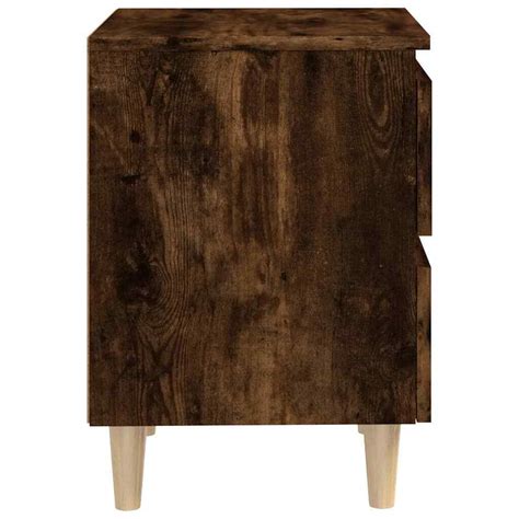 Table De Chevet Avec Pieds En Bois Ch Ne Fum X X Cm Ebay