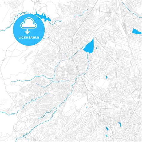 Naucalpan, Mexico PDF vector map with water in focus - HEBSTREITS ...