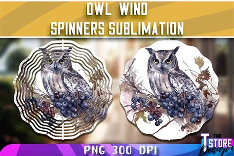 Owl Wind Spinners Sublimation Png Graphic By The T Store Design