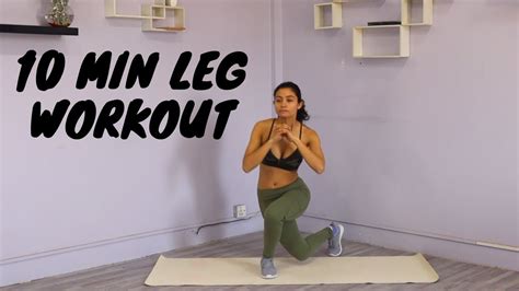 10 Mins Leg Workout At Home Glutesbuttthigh Workout No Equipment Youtube