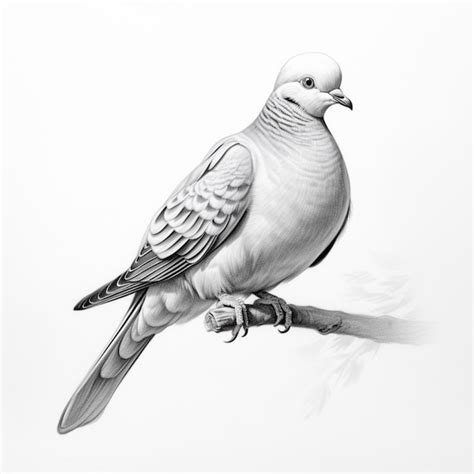 Premium Ai Image Pencil Sketch Cute Dove Drawing Images Generative Ai