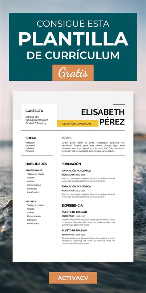 Plantillas Para Curriculum 50 Mejores Plantillas De Curriculum Vitae Images