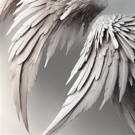 Premium Ai Image Realistic Angel Wings Set