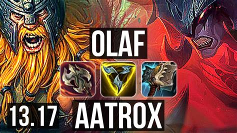 OLAF Vs AATROX TOP 67 Winrate 6 Solo Kills NA Diamond 13 17