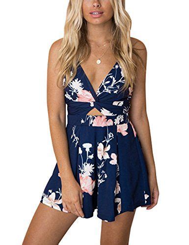 Quceyu Damen Jumpsuit Sommer Elegant Strand Trägerlos Playsuit