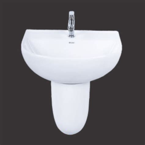 White Belico Half Pedestal Wash Basin Set At Best Price In Morbi Brilliant Sanitary Ware Pvt Ltd