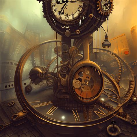 Horloge Steampunk Machine à Remonter Le Temps Art Moderne