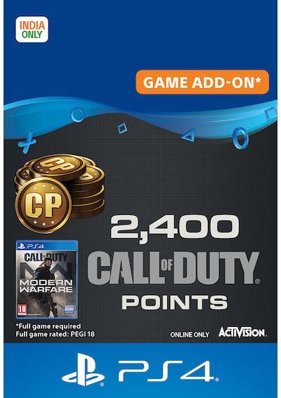 2400 Call Of Duty Modern Warfare Points Ps4 E2zstore