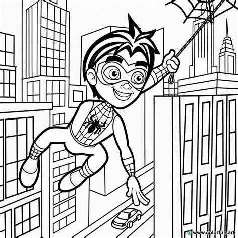 Coloriage Spiderman Pour Maternelle T L Charger Ou Imprimer