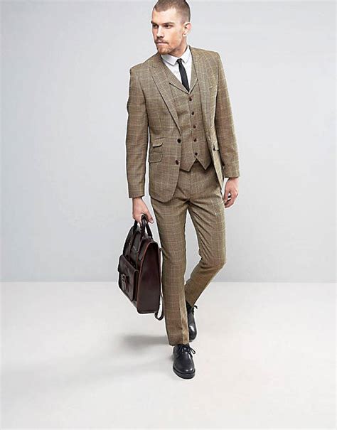 Gianni Feraud Checked Slim Fit Suit Asos