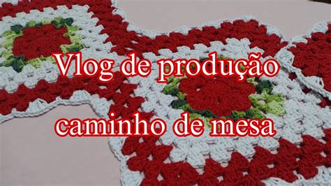 caminho de mesa de crochê vlog de produção YouTube