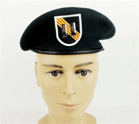 Berets Us Army Special Forces Green Beret Cap Captain Rank Wool Hat