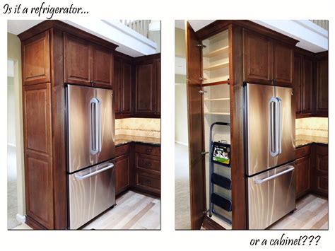 Kitchen Pantry Cabinet Around Refrigerator Free