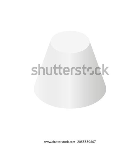 White Blunted Cone Shape Geometric 3d Stock Vector Royalty Free