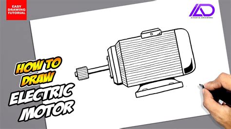 How To Draw Electric Motor YouTube