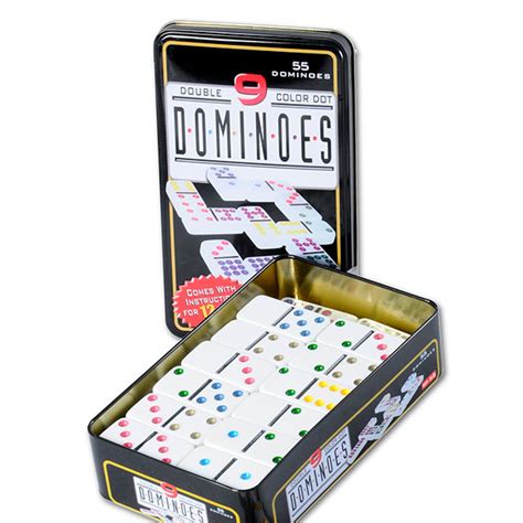 Domino Doble 9 Caja Metalica Juego 55 Fichas