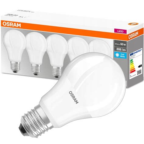 Żarówka Led E27 8 5w 60w 806lm 840 Osram 5 Pak 4058075152632 • Cena