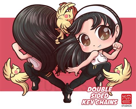 Tekken Jun Preset Alt Costume Double Sided Keychain Kanme