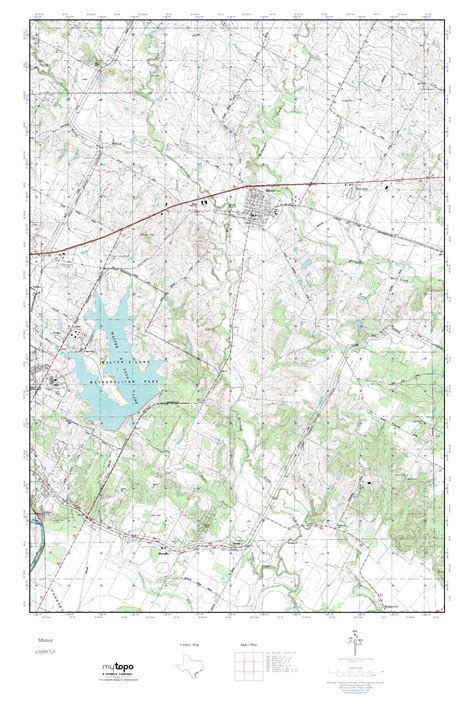 Mytopo Manor Texas Usgs Quad Topo Map