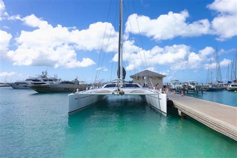 Premium Photo Saint Martin Marigot Waterfront Fort Louis Marina With