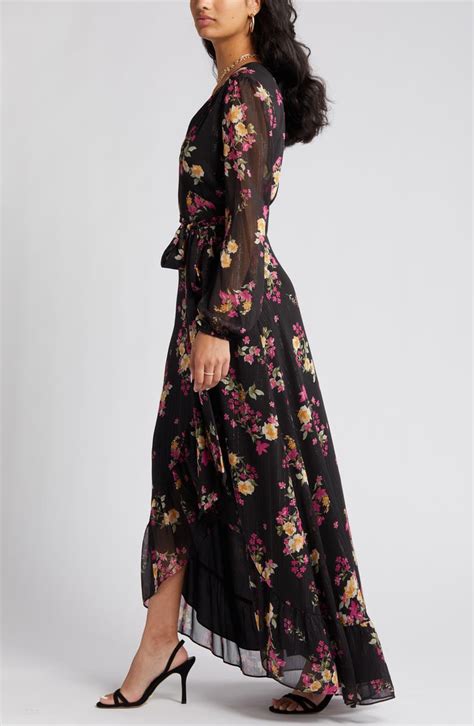 Wayf The Meryl Floral Long Sleeve Wrap Dress Nordstrom