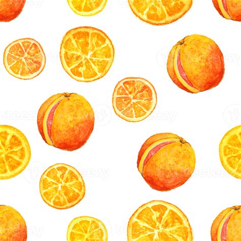 Orange Watercolor Painting Seamless Background 20482800 Png