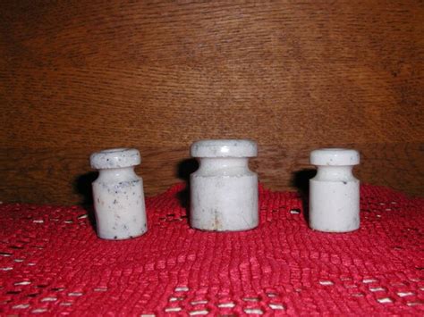 Vintage Insulators White Porcelain Set Of 3