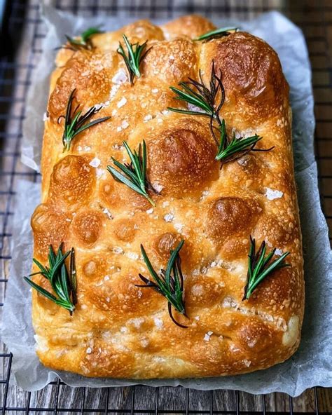 Rosemary And Sea Salt Focaccia Recipe The Feedfeed Recipe Food