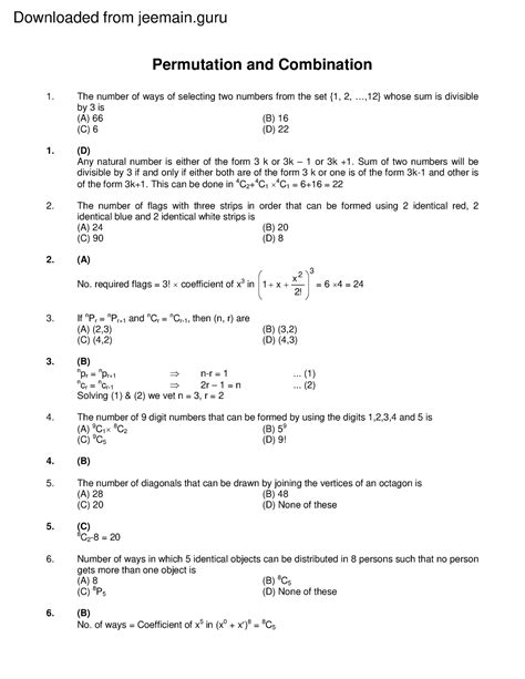 Permutation Combination Permutation And Combination The Number Of