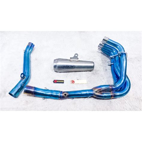 Jual Sale Knalpot Arrow Pro Race Titanium Full Sistem Zx R Header